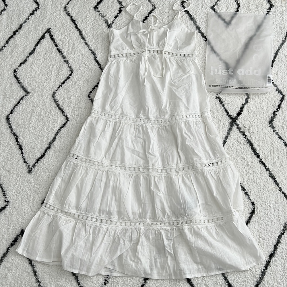 Cupshe White Spaghetti Strap Sundress Small